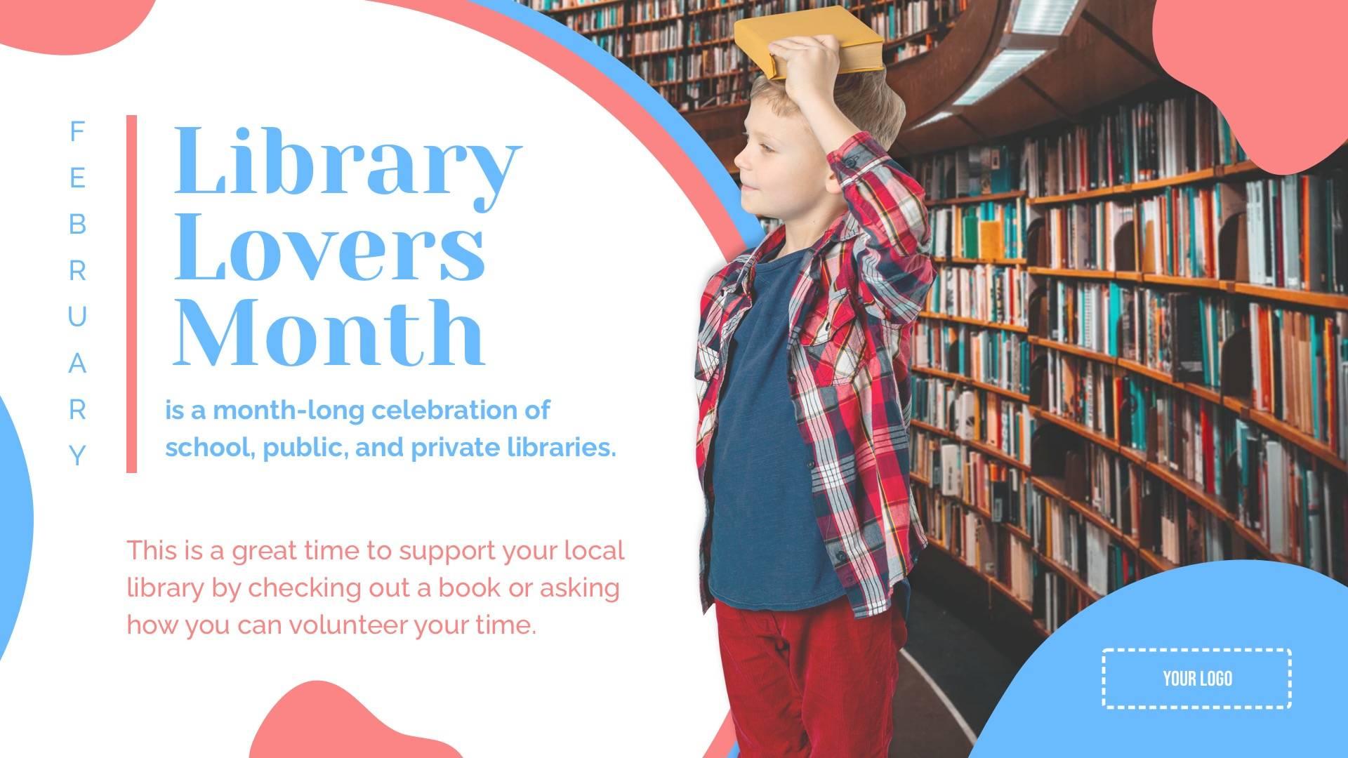 Library Lovers Month Digital Signage Template